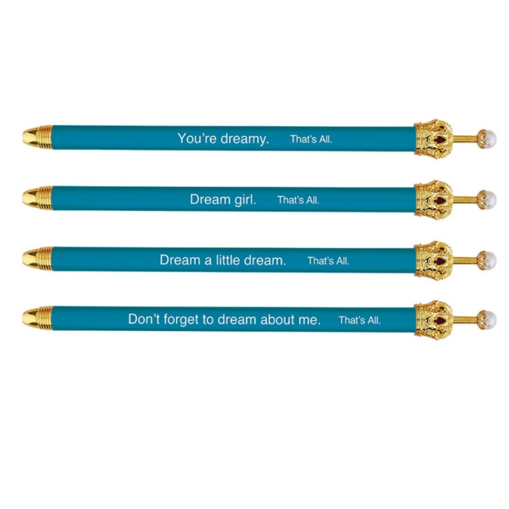 12 NWT Santa Barbara Design Studio Teal Pearl Crown Pens